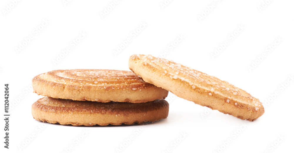 stack of cookies isolated over the white background stack of cookies isolated over the white background