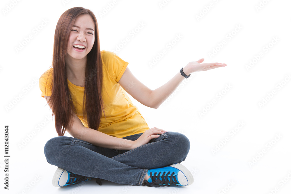 Young Asian student isolated on white background. Young Asian student isolated on white background.