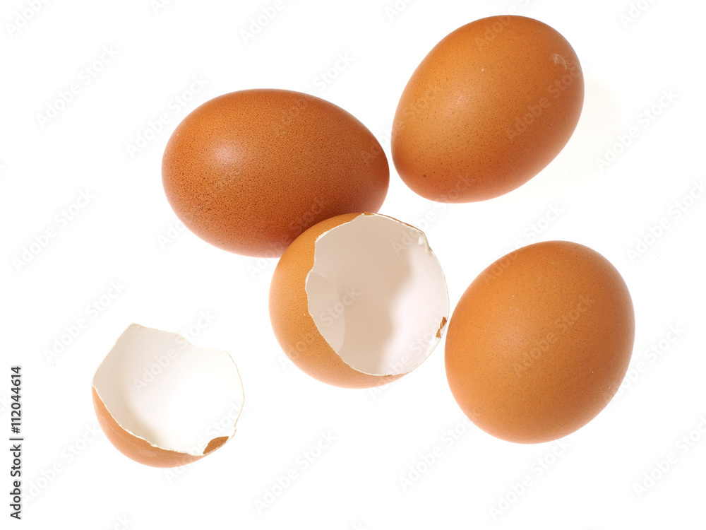 Fresh eggs isolated isolated on white background. Chicken eggs. Fresh eggs isolated isolated on white background. Chicken eggs.