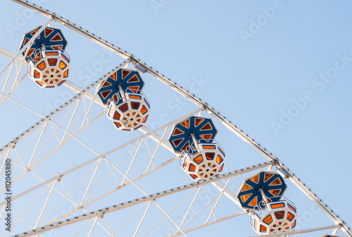 Obraz na płótnie Waggons eines Riesenrades im Wiener Prater w salonie