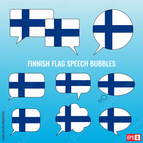 Finnish Flag Speech Bubbles