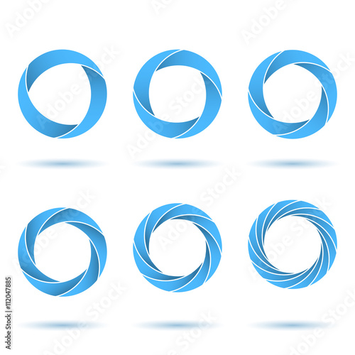 Segmented circles abstract figures