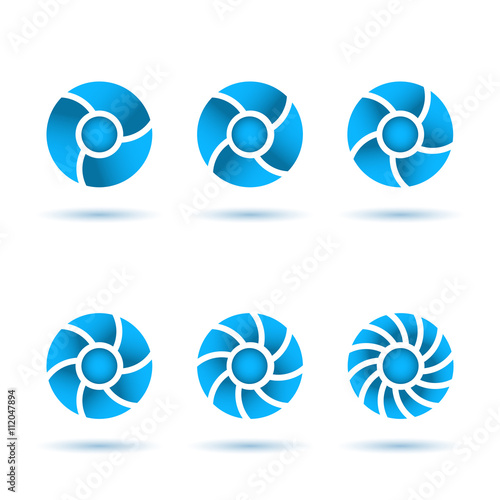 Six segmented circles