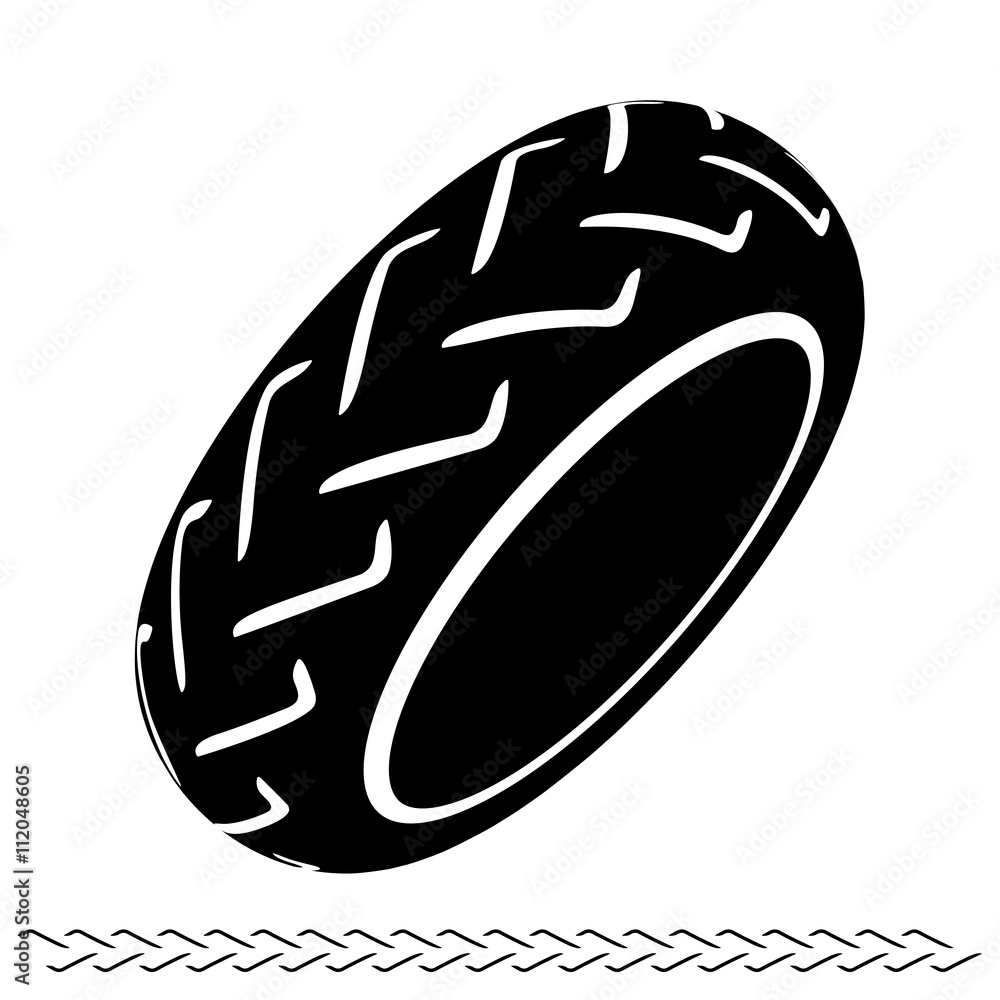 motorbike tire black symbol vector motorbike tire black symbol vector