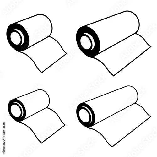vector roll of any foil black symbols