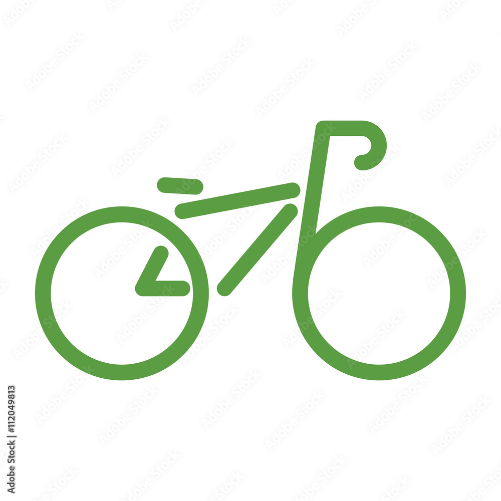 bicycle, ecology green icons set on white background bicycle, ecology green icons set on white background