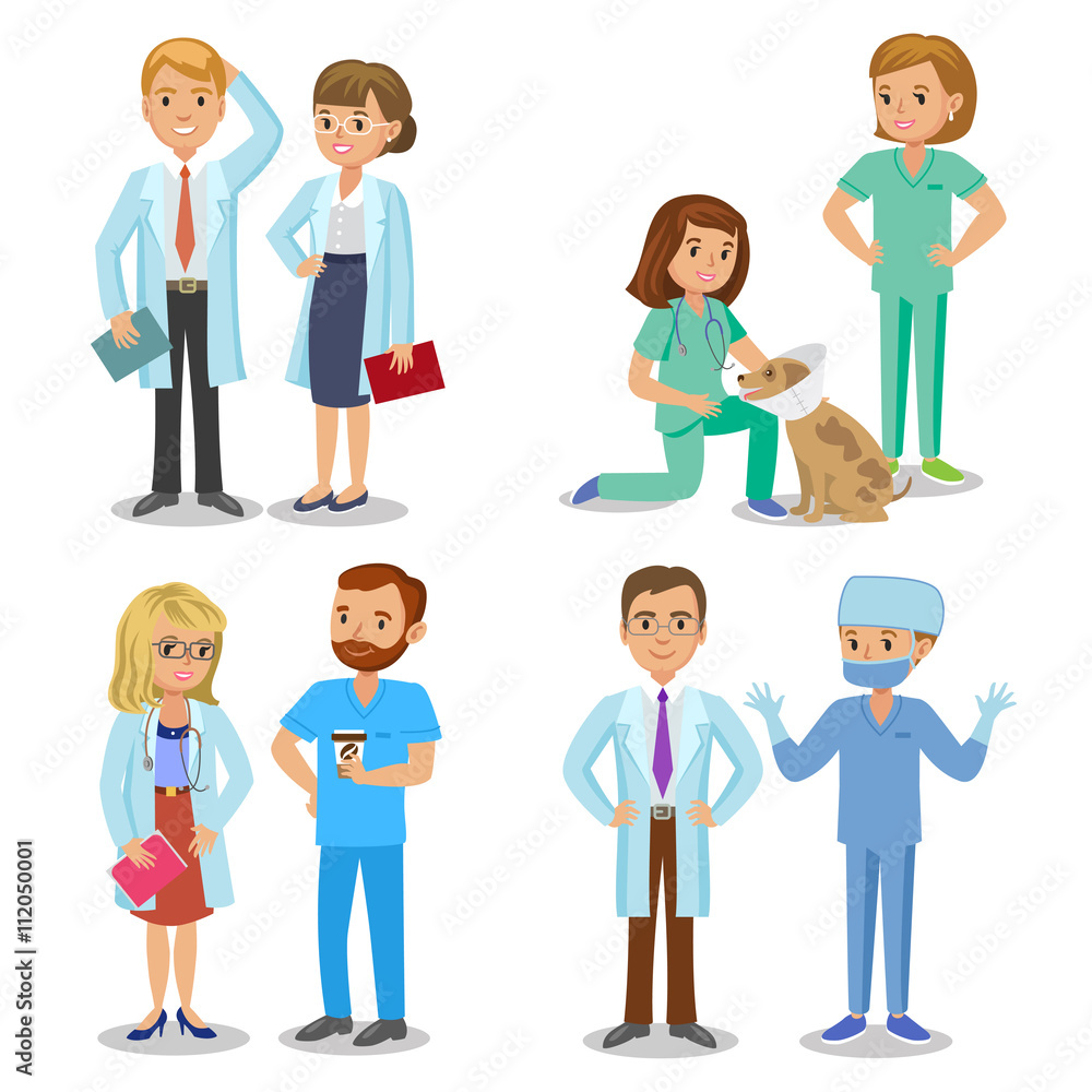 Medical team. Set of hospital medical staff. Doctors, nurses Medical team. Set of hospital medical staff. Doctors, nurses