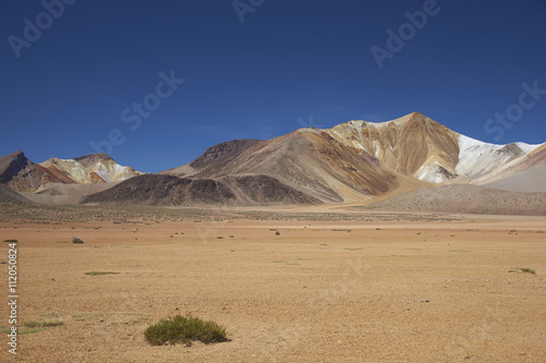 Colourful mountains at Suriplaza on the Altiplano of north east Chile.