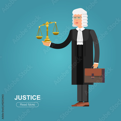 Law horizontal banner set with judical system elements isolated vector illustration