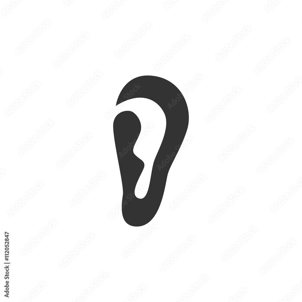Ear Icon. Vector logo element for template Ear Icon. Vector logo element for template