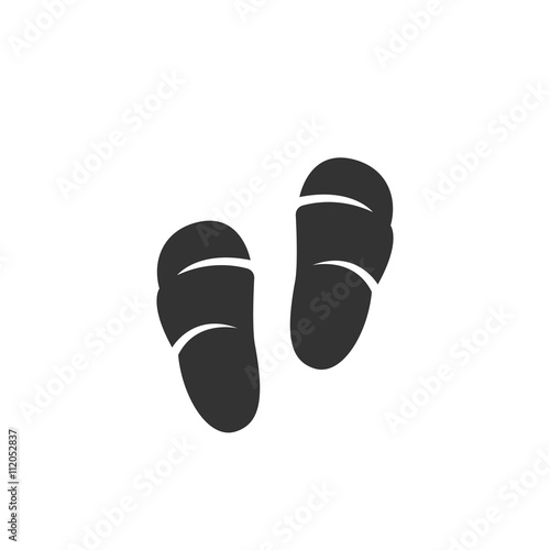 Slippers Icon. Vector logo on white background