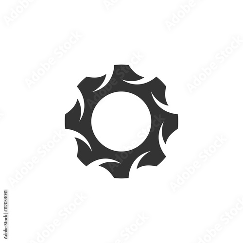 Gear Icon. Vector logo on white background