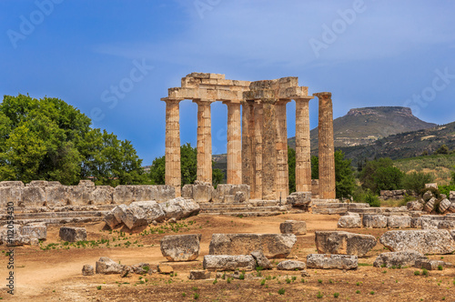 ruins of doric temple in Ancient Nemea, Corinthia