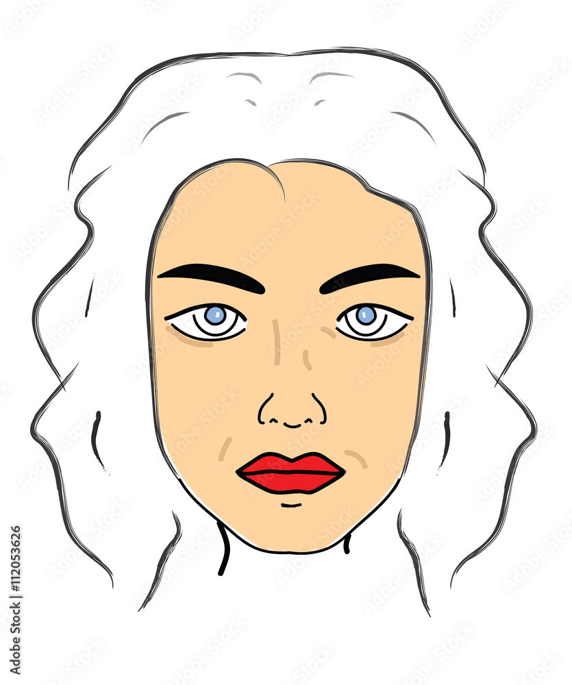 girl face. vector illustration
girl face. vector illustration