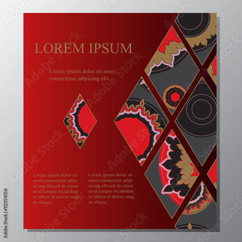 stock vector template for flyer, brochure, card, cover, book