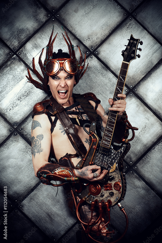 Fototapeta premium steampunk rock star