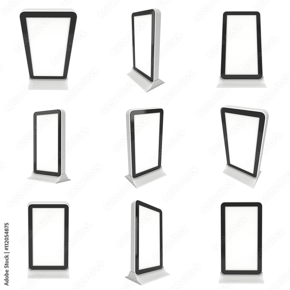 Info LCD screen floor stand set Info LCD screen floor stand set