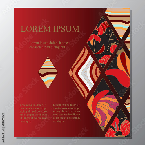stock vector template for  brochure, card, cover, book , page. b