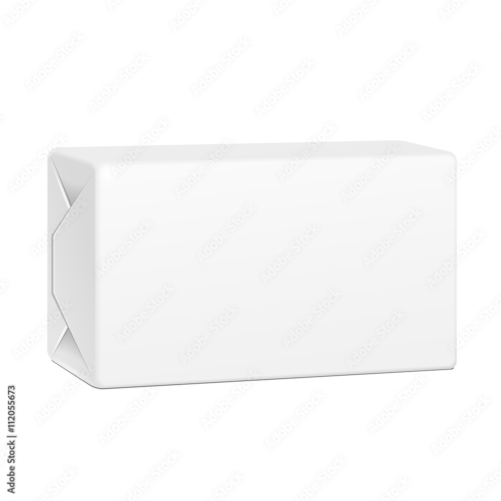 White Spread Butter Package Product Cardboard Box. Illustration Isolated On White Background. Mock Up Template Ready For Your Design. Vector EPS10 White Spread Butter Package Product Cardboard Box. Illustration Isolated On White Background. Mock Up Template Ready For Your Design. Vector EPS10