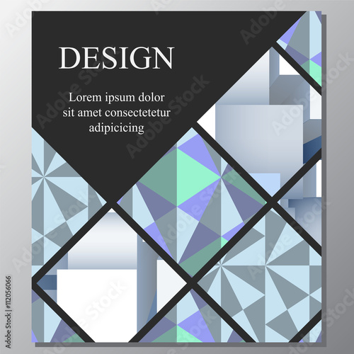 stock vector template for flyer, brochure, card, cover, book