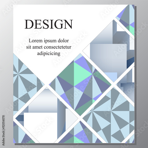 stock vector template for flyer, brochure, card, cover, book