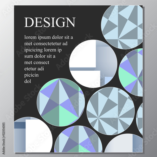 stock vector template for flyer, brochure, card, cover, book