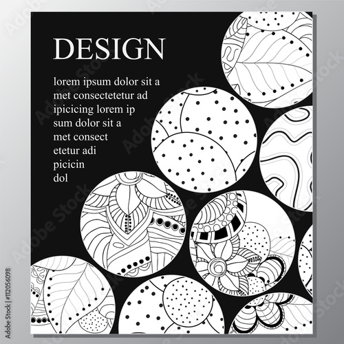 stock vector template for flyer, brochure, card, cover, book