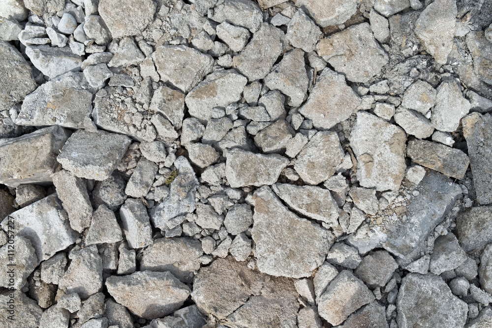 Building rubble background. Top view. Building rubble background. Top view.
