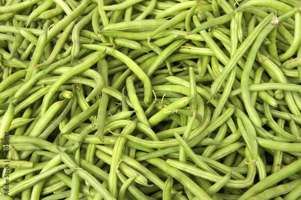 Green beans at Farmers Market in Northern California Bay Area Green beans at Farmers Market in Northern California Bay Area