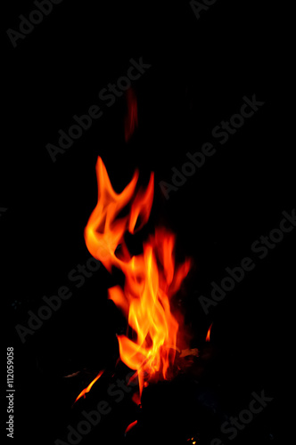 Firer with isolated on black