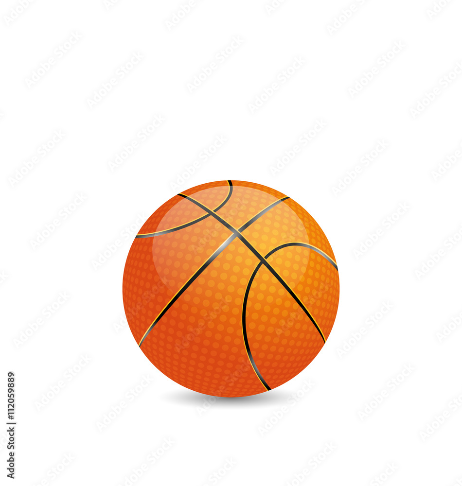 Basketball Ball Isolated on White Background