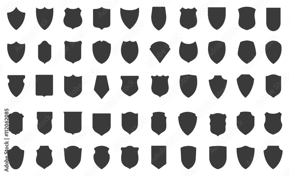 Set of vector shields - obrazy, fototapety, plakaty 