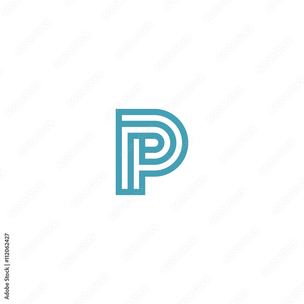 Impossible Letter P Logo design vector Linear Symbol Monogram Impossible Letter P Logo design vector Linear Symbol Monogram