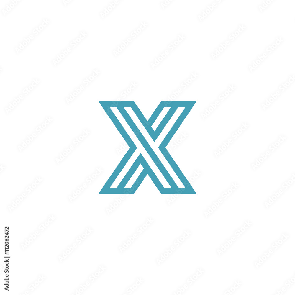 Impossible Letter X Logo design vector Linear Symbol Monogram Impossible Letter X Logo design vector Linear Symbol Monogram