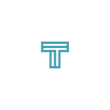 Impossible Letter T Logo design vector Linear Symbol Monogram