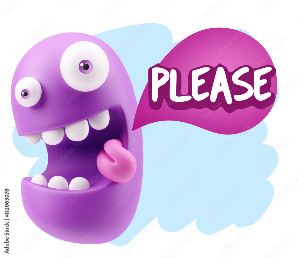 3d Illustration Laughing Character Emoji Expression saying Pleas 3d Illustration Laughing Character Emoji Expression saying Pleas