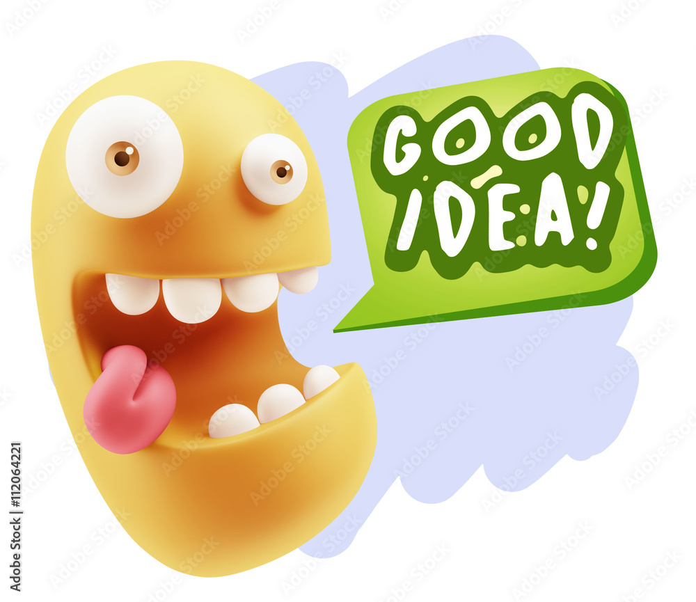 3d Rendering Smile Character Emoticon Expression saying Good Ide 3d Rendering Smile Character Emoticon Expression saying Good Ide