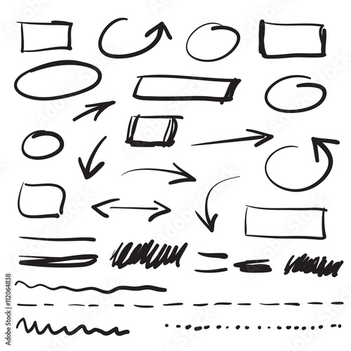 vector marker doodle design elements