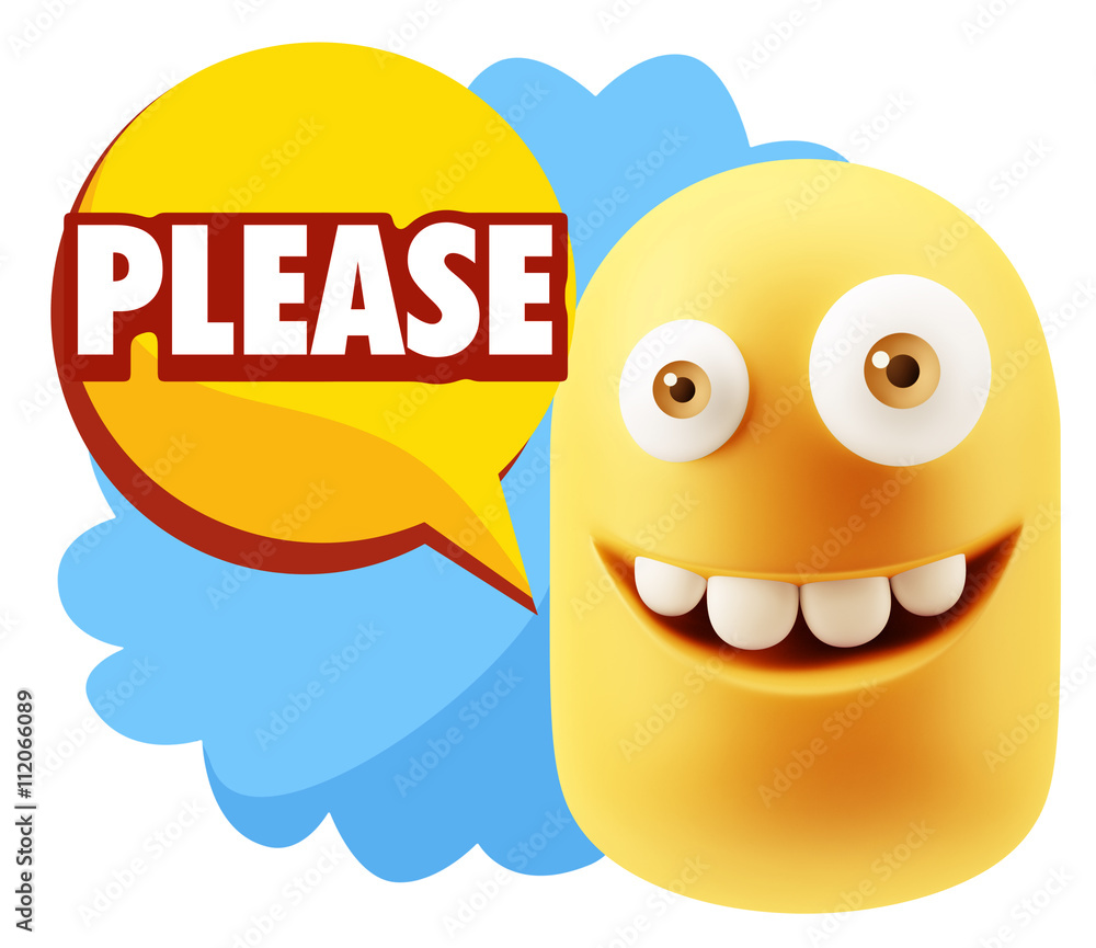 3d Illustration Laughing Character Emoji Expression saying Pleas 3d Illustration Laughing Character Emoji Expression saying Pleas