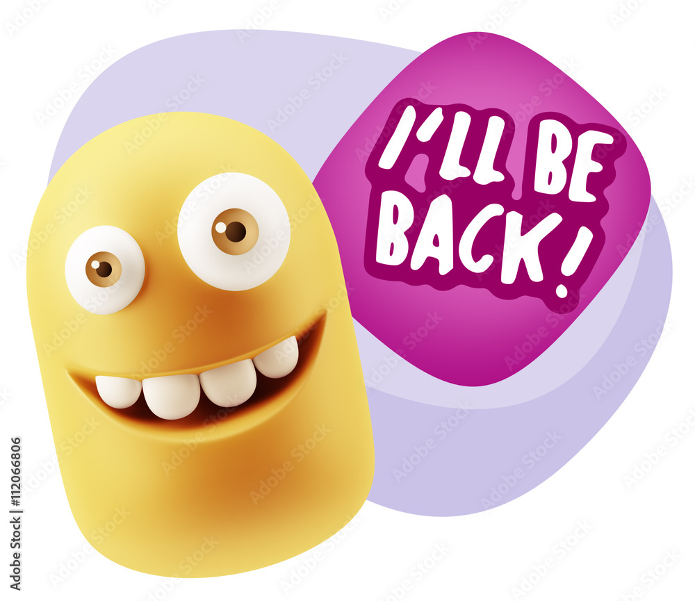 3d Illustration Laughing Character Emoji Expression saying I'll 3d Illustration Laughing Character Emoji Expression saying I'll
