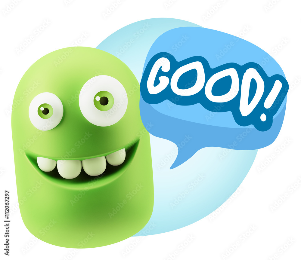 3d Illustration Laughing Character Emoji Expression saying Good 3d Illustration Laughing Character Emoji Expression saying Good