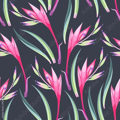 Tapety Kwiaty dżungli bez szwu