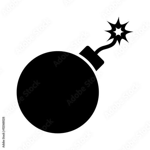 Bomb explosive device flat icon for games and websites photo