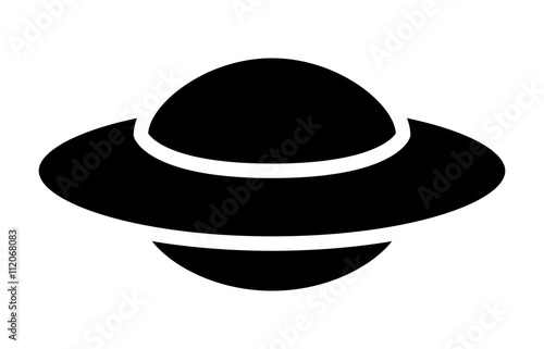 UFO / UAP alien saucer - unidentified flying object flat icon for apps and websites