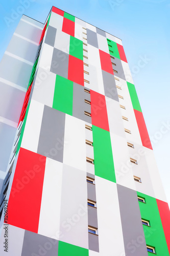High-rise colored building