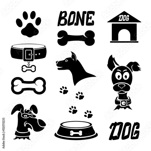 Black dog icons