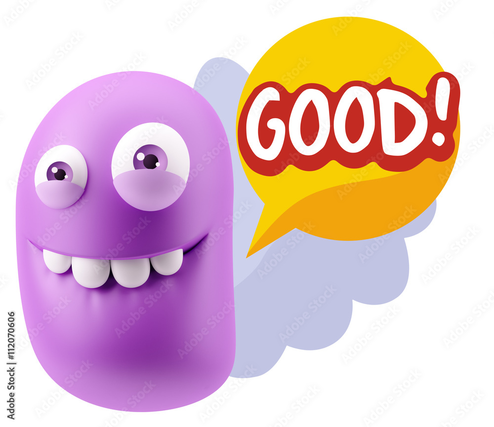 3d Illustration Laughing Character Emoji Expression saying Good 3d Illustration Laughing Character Emoji Expression saying Good