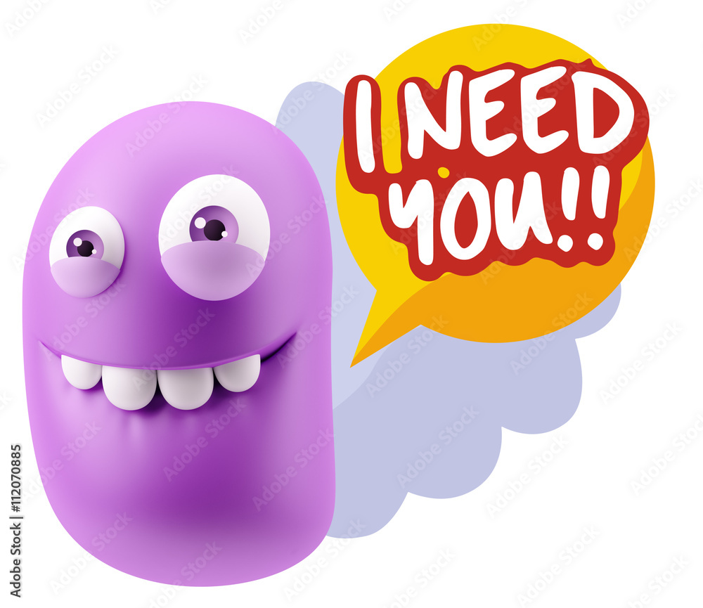 3d Illustration Laughing Character Emoji Expression saying I Nee 3d Illustration Laughing Character Emoji Expression saying I Nee