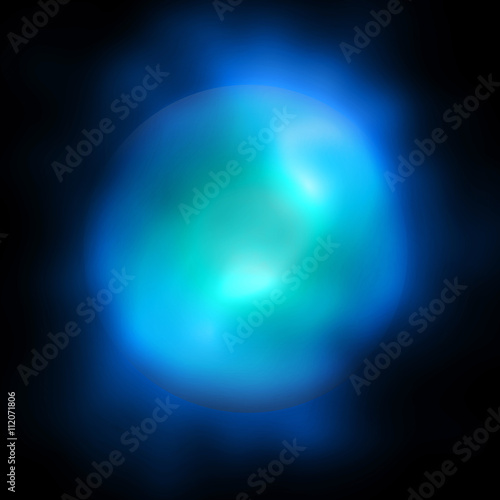 Abstract Nebula Ball Sphere Dark Background