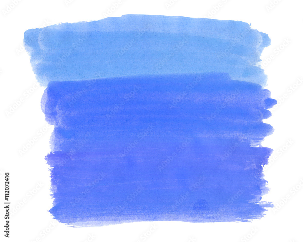 Fototapeta premium A fragment of the background in blue tones painted with watercolors